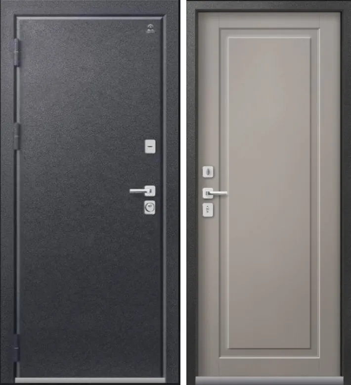 Фото Дверь Термо-4 Антрацит Муар - Кашемир Грей DIS007381